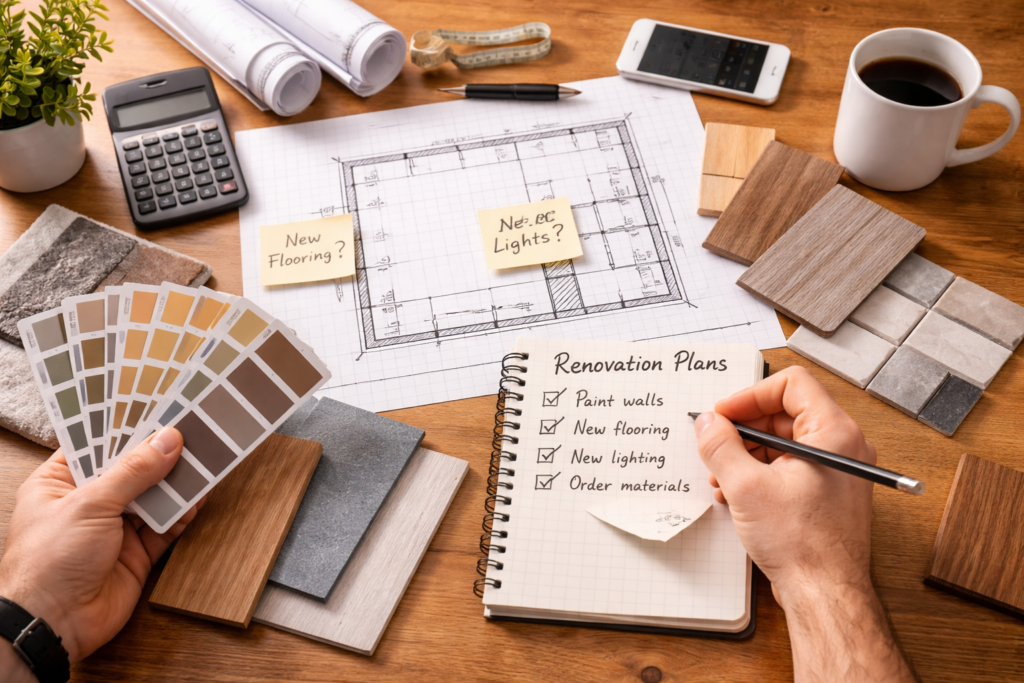 Wie man eine kleine Hausrenovierung plant, ohne sich überfordert zu fühlen