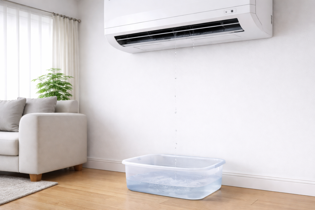 ¿El aire acondicionado gotea agua en el interior? Causas comunes y próximos pasos