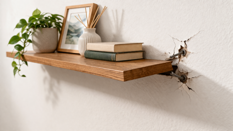 ¿Estante suelto o accesorio de pared? Qué hacer antes de que se caiga